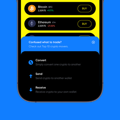 Sleek Crypto Trading Experience. 📱💰 crypto hire trading ui uiux web3