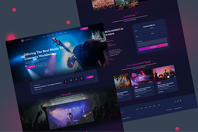 Event/Festival Website UI Design customplaylists darkmode dashboard figma figmadesign minimaldesign music musicapp musiclisteningplatform musiclovers musicplayer responsivedesign responsiveui ui userexperience userinterface webappdesign webdesign website