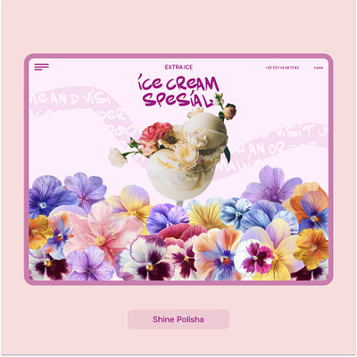 Website design for Ice cream cafe 3d animation discover logo motion graphics product design typography web design