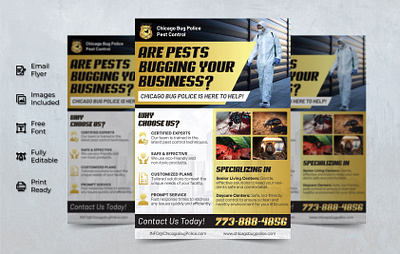 Professional Pest Control Service post banner Flyer arshunno branding carpet cleaning design flyer graphic design illustration logo motion graphics pest bugging flyer pest flyer ui ux vector