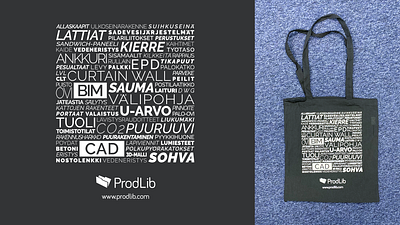 Tote bag design for exhibition graphic design