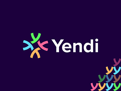 Yendi - Logo Design 2024 colorful logo community finance logo concept media medical medical logo modern y y letter logo y logo mark yendi