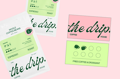 The Drip Coffee House Branding | Design by Ayelet 3d art artwork branding design digital art digital illustration graphic design illustration logo