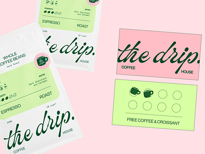 The Drip Coffee House Branding | Design by Ayelet 3d art artwork branding design digital art digital illustration graphic design illustration logo