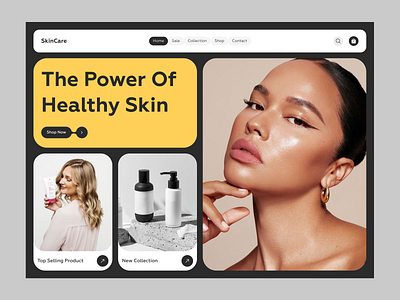 Beauty Product HomePage Design beauty product beauty web cosmetics hair homepage landing page modern modern ui shakil skin skin care website skincare spa web design website website design