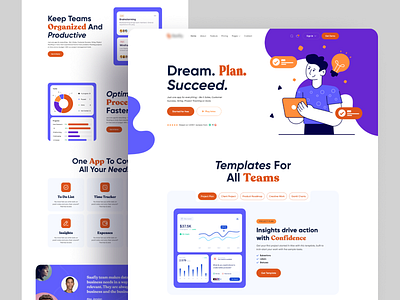 To-Do Productivity SaaS Landing Pages branding colorful design design inspiration illustration minimal minimalist productivity saas saas landing pages to do typogaphy ui uidesign