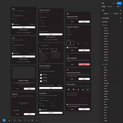 Swift modal UI component squad in Figma branding card cards design design system dialog figma float form illustration interface modal ui ui kit ux