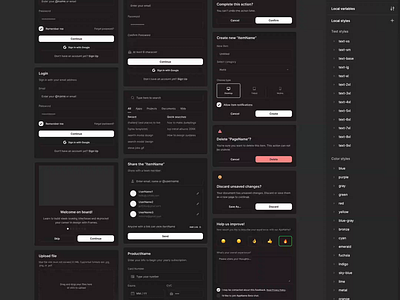 Swift modal UI component squad in Figma branding card cards design design system dialog figma float form illustration interface modal ui ui kit ux