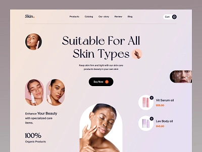 Skincare Product Landing Page beauty beauty brand identy beauty products beautycare cosmetics cosmetology ecommerce face care landing page makeup natural online shop product page design self care shopify skin skin care skincare web design website