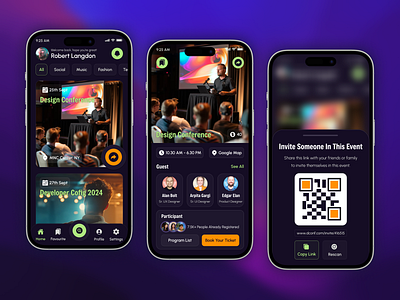 Event Management Mobile App app design booking app conference design conference entertainment event event app event booking app event listing event management event mobile app events meetup mobile app seminar speakers summit ticket app ticket booking app workshop