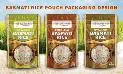 Rice pouch packaging design 3d branding graphic design logo motion graphics product