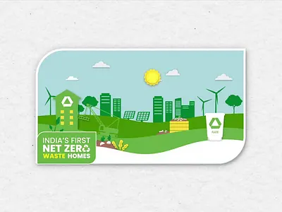 India’s first net-zero waste homes with Mahindra Iris animation branding construction graphic design motion graphics socialmedia