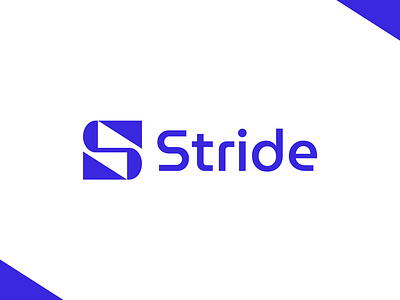 Stride - Logo Design blue brand flat s logo innovation logo 2024 logo temaplte logo template modern s one color s logo sprike technology