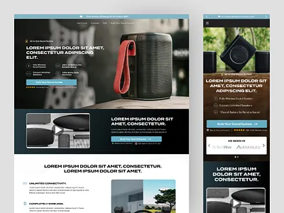 Sound Box eCommerce website handwash product design