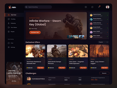 Player || Gaming Marketplace product ui ux web website