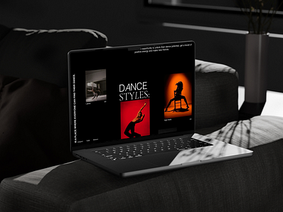 Landing page for a dance school branding design lending page logo ui uiux web web design