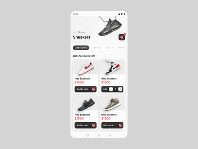 Category screen 3d category ecommerce graphic design shoe ui