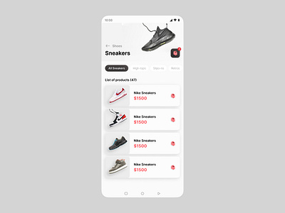 Category screen 3d category ecommerce graphic design shoe ui