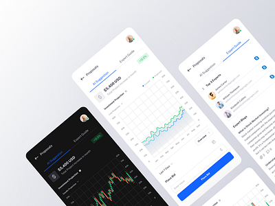 Fintech Mobile App Dashboard Inspiration app design clean dark mode dark theme dashboard design system digital banking fintech app fintech dashboard fintech ui minimal minimal ui mobile app design modern modern design simple ui ui user interface ux