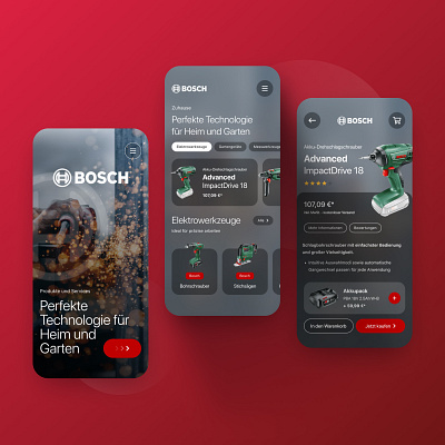 // 🛠️ BOSCH ⚒️ // Mobile exploration app design concept design digital interface minimalism mobile ui ux