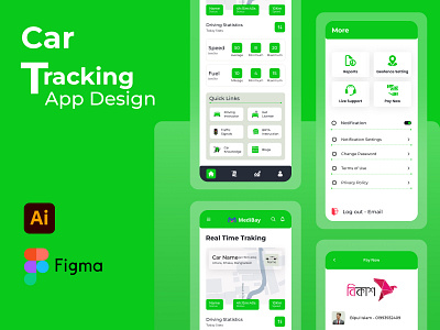 Car Tracking App Design app app design car car tracking car tracking app design graphic design mobile app design tracking app design ui ux design