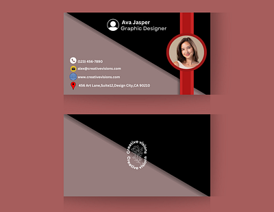 BUSINESS CARD black branding business business card card creative digital graphic design grey red sleek