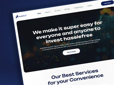 Investbull - Investment Advisor Website broker investment mobile stock ui ui design ux uxui web webdesign website websitedesign webui