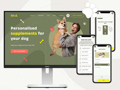 Vetch app design dog figma food for dog ui design ux ui web