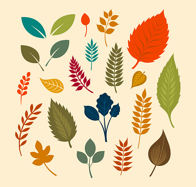 autumn leaves, berries set autumn berries cozy icon leaf leaves season seasonal set