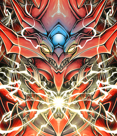 Sky Dragon Of Osiris card illustration For t-shirt artwork design graphic design illustration