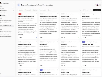 Note taking app for academics app cards design figma markdown note taking notes notion saas ui ux