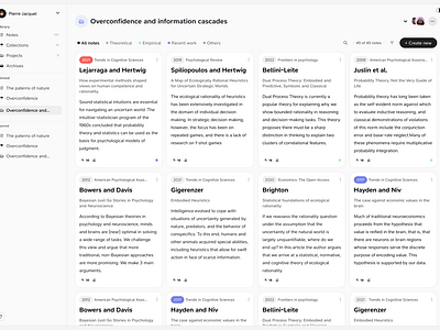 Note taking app for academics app cards design figma markdown note taking notes notion saas ui ux