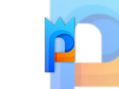 letter p logo design geometric