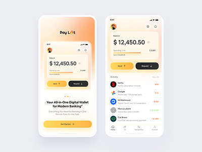 Pay Lit - Digital wallet mobile app - WIP app bank clean design ui ux wallet