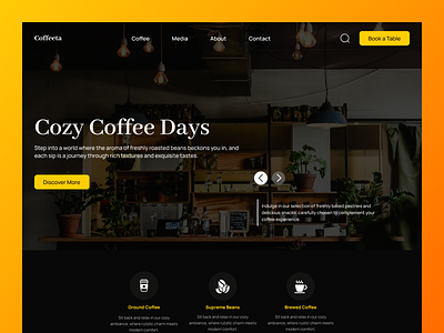 Cofeeshop Landing Page coffeeshop landing page coffeeshop website landing page landing page design ui user interface ux uxui uxui design web design website design