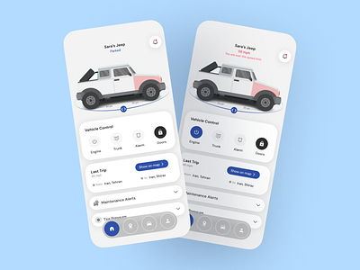 Smart Car Tracker - Real-Time Monitoring & Security Design car car design design mobile mobile design tracker ui uiux ux