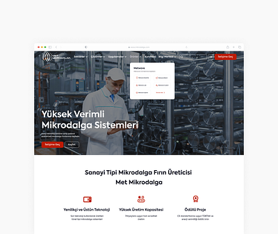 Met Teknoloji Mikrodalga Landing Page Redesign app branding design graphic design logo redesign typography ui ux vector web web design