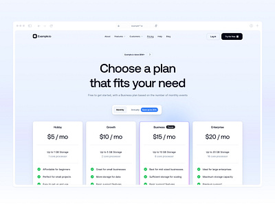 Paywall • UI Design branding clean design finance gradients header interface logo minimal price price ui product saas startup ui ui design ux ux design web