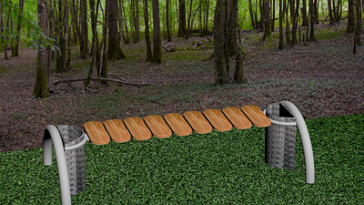 park bench 3d bench graphic design