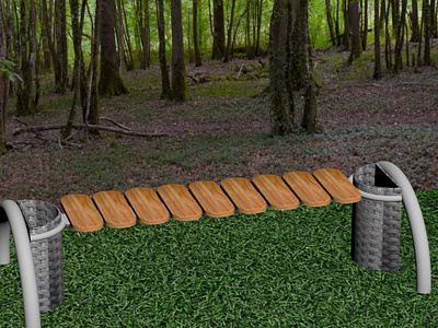 park bench 3d bench graphic design