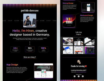 Portfolio Landing Page 3d animation branding design graphic design idea illustration landing page landing page design logo motion graphics portfolio portfolio design ui