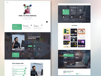 Portfolio Landing Page 3d animation branding design graphic design idea illustration landing page landingpage design logo motion graphics portfolio portfolio design ui uiuxportfolio