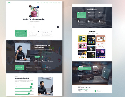 Portfolio Landing Page 3d animation branding design graphic design idea illustration landing page landingpage design logo motion graphics portfolio portfolio design ui uiuxportfolio