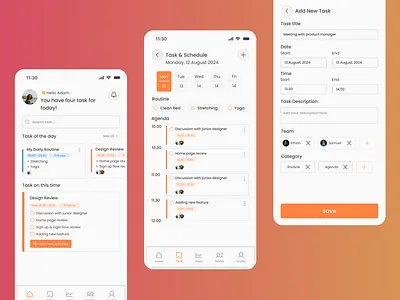 Design Exploration Task Management App ui