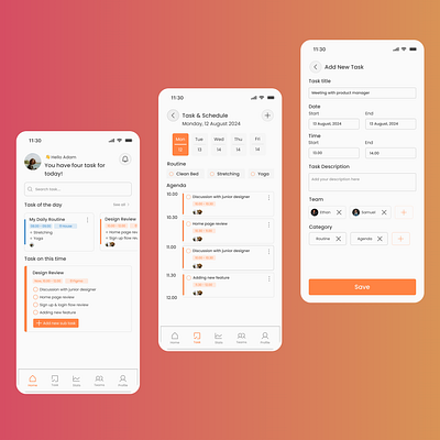 Design Exploration Task Management App ui