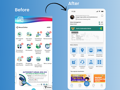 Redesign Indonesian Health Care Government App ui