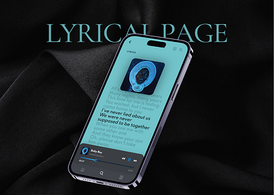 Lyrical page for a music app app branding design designer graphic design music app ui ux vector website