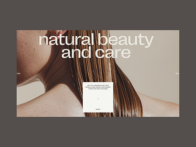 Natural Elegance: Minimalist Design for a Natural Cosmetics Bran beautywebsite minimalism naturalcosmetics pastelcolors ui uidesign webdesign