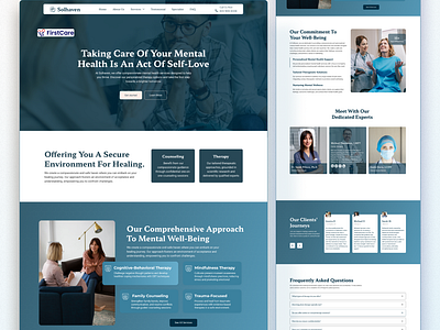 Solheaven : Mental Healthcare Service agency marketing health care design healthcare web design heathcare website landing page mental health web mental health website modern web design seo for healthcare ui uiux user interface user interface design web design web development web site website design