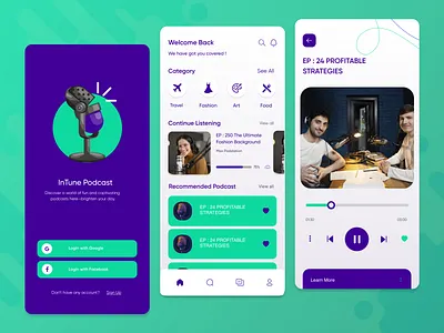 Day 06 Of UI - Podcast App design fun graphic design mobile mobile app podcast ui ux
